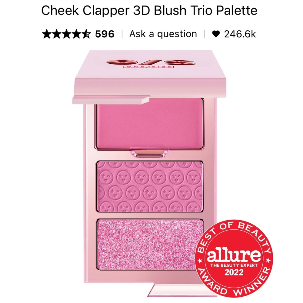ONE SiZE CHEEK CLAPPER 3D BLUSH TRIO ,ATTENTION SEEKER NWT